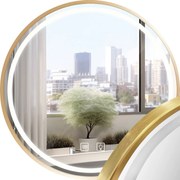 LUSTRO ŚCIENNE LED 70cm MMJ Złote Szczotkowane