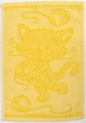 Ręcznik dziecięcy BEBE kot żółty 30x50 cm