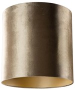 Abażur welurowy brązowy ze złotym wnętrzem 40/40/40 klasyczny/Antyczny