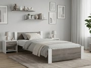 Łóżko IKAROS 90 x 200 cm, biały/dąb truflowy Stelaż: Bez stelaża, Materac: Bez materaca