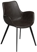 Ciemnoszary tapicerowany fotel jadalniany z podłokietnikami Hype – DAN-FORM Denmark