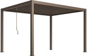 Pergola bioklimatyczna wolnostojąca aluminiowa z regulowanymi lamelami - 12 m² - taupe - AMALFI