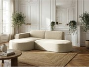 Narożnik Parma Studio, do salonu, tkanina Quelle, lewy, beżowy (06)