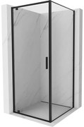 Mexen Exo kabina prysznicowa uchylna 75 x 75 cm, transparent, czarna - 8181-075-075-70-00