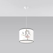 Lampy wiszące nowoczesny Prinesa, PVC - 1 źródło światła 4000K - L.30 x H.95 cm - wielokolorowy