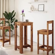 Stół barowy z drewna inżynieryjnego stare drewno 51x50x103,5 cm - ciepły i stabilny design, 1 miejsce