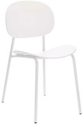 Białe klasyczne krzesło z metalowymi nogami D3-A40