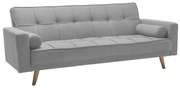 Szara rozkładana sofa NESTOR VELVET