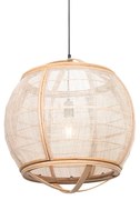 Orientalna lampa wisząca brązowa 50 cm - Pascal