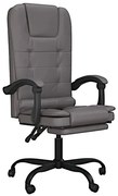 Szary masujący fotel biurowy z podnóżkiem M2-A58