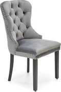 Krzesło tapicerowane MIYA VELVET szare HALMAR