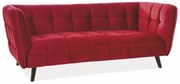 Sofa CASTELLO VELVET 3 bordowa SIGNAL