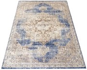 Zdobiony prostokątny dywan do salonu S4-T78