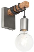 Industrialna lampa ścienna stalowa z brązowym - Gallow