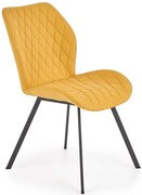 Musztardowe tapicerowane krzesło 45cm F5-L16