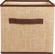 Organizer Tekstylny Brązowy Pudełko kosz 31x31x31 cm do Szafy Garderoby