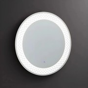 Lustro okrągłe z ramą podświetlaną LED "Aura" z aluminium cm 70x70