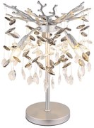 Globo 64138TS - Lampa stołowa QUEENA 3xE14/40W/230V srebrna