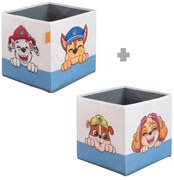 Tekstylne dziecięce pojemniki na zabawki 2 szt. 27x27x27 cm Paw Patrol – Roba