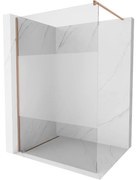 Mexen Kioto ścianka prysznicowa Walk-in 100 x 200 cm, transparent/szron 8 mm, miedź szczotkowana - 800-100-101-65-35