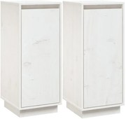 Biały komplet 2 drewnianych szafek C5-E85