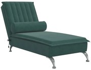 Zielona leżanka z poduszką masującą E8-S68