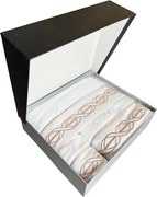 Podarunkowy zestaw ręczników VITA, 3 szt Biały / beżowy haft