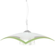Biało-zielona lampa wisząca do kuchni - S564-Grotto