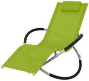 Geometryczny leżak ogrodowy zielony D6-L78