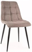Krzesło tapicerowane CHIC BREGO beżowy SIGNAL