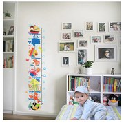Naklejka dziecięca do mierzenia wzrostu na drzwi/na ścianę 25x170 cm Sea Animals – Ambiance