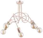 Żyrandol natynkowy TANGO 5xE27/15W/230V miedź