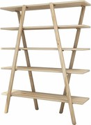 Regał na książki – 120 cm x 148 cm x 30 cm – Drewno dębowe – sosnowe