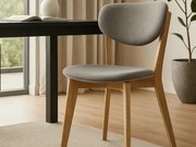 2x Krzesło dębowe Nordica tapicerowane, Light Grey 6