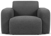 Ciemnoszary fotel z materiału bouclé Molino – Micadoni Home