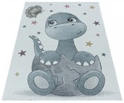 Dywan dziecięcy Funny Smoczek niebiesko-kremowy 80 cm x 150 cm