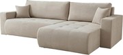 Uniwersalny narożnik do salonu Kora - tkanina Wind, beżowy