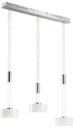Metalowa lampa wisząca LED ze ściemniaczem w kolorze srebra Lavin – Fischer &amp; Honsel