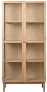 Witryna z litego drewna dębowego 190x90 cm Elba – Unique Furniture
