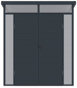 Schowek ogrodowy z szarej żywicy 3,65 m² z podłogą - MINARO