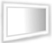 Wiszące Lustro Led W Białej Ramie F6-S16