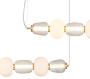 Lampa wisząca CARO GOLD 42W LED, nowoczesna, na poziomej listwie