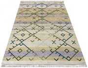 Żółty skandynawski dywan geometryczny W3-K18