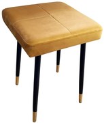 Taboret SQUARE 2 MG VELVET musztardowy/curry ATOS