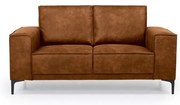 Koniakowa sofa z imitacji skóry 164 cm Copenhagen – Scandic