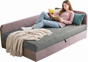 Tapczan młodzieżowy szary + lila E5-B93