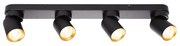 Lampa Sufitowa Andy 4xGU10 Czarny + Złoty, cztery klosze