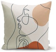 Poszewka na poduszkę Minimalist Cushion Covers Pastel Drawing Face, 45x45 cm