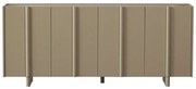 Beżowa niska komoda z litego drewna sosnowego 200x85 cm Basu – WOOOD