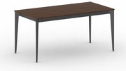 Stół konferencyjny do biura PRIMO ACTION, 160x80 cm, czarna podstawa, orzech